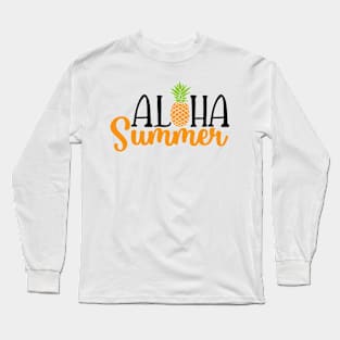 Pineapple Aloha Summer Long Sleeve T-Shirt